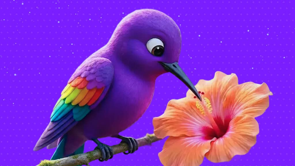 Scout, Grovara’s hummingbird mascot guiding users through global wholesale trade